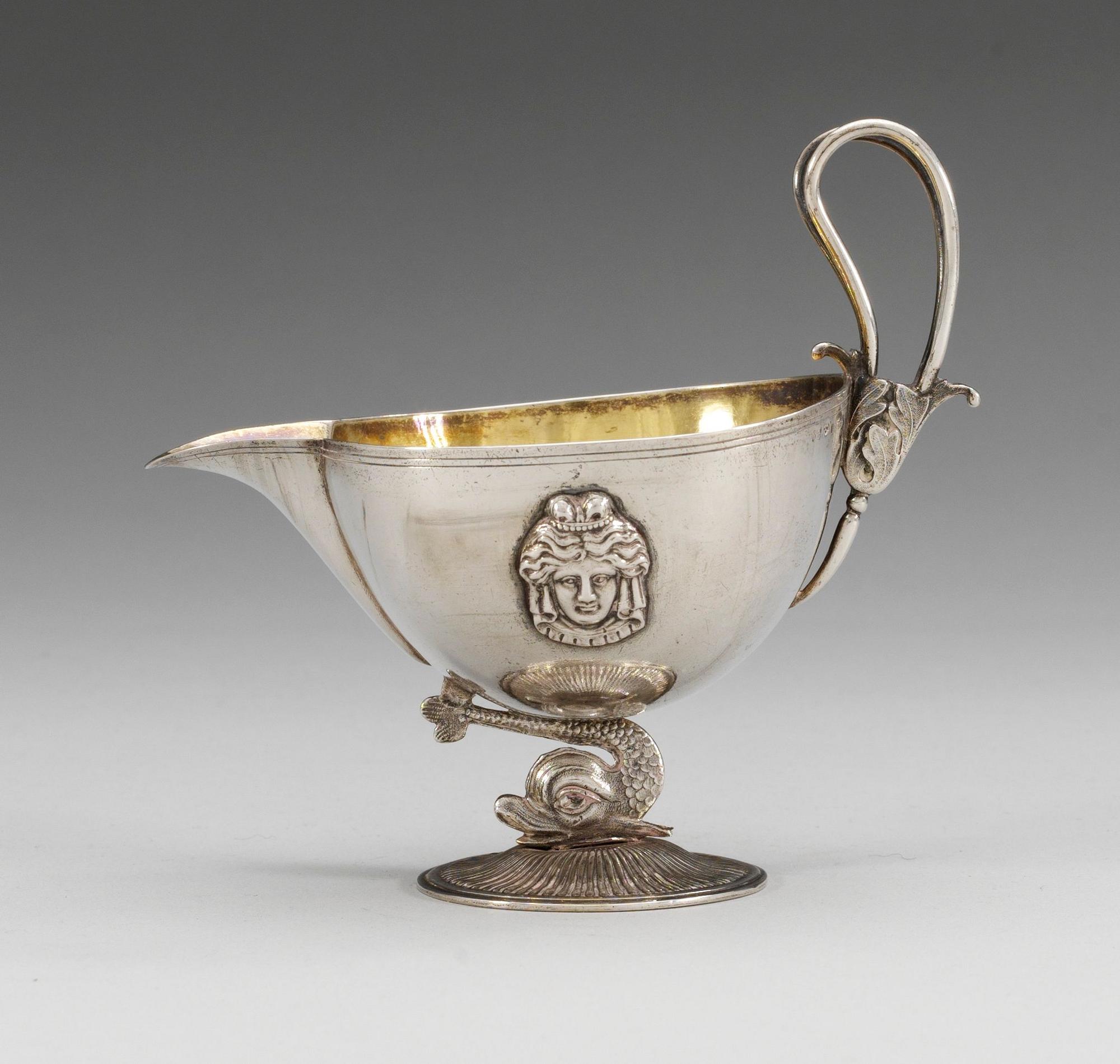 GRÄDDKANNA, silver. A.Zethelius, Stockholm 1812.
