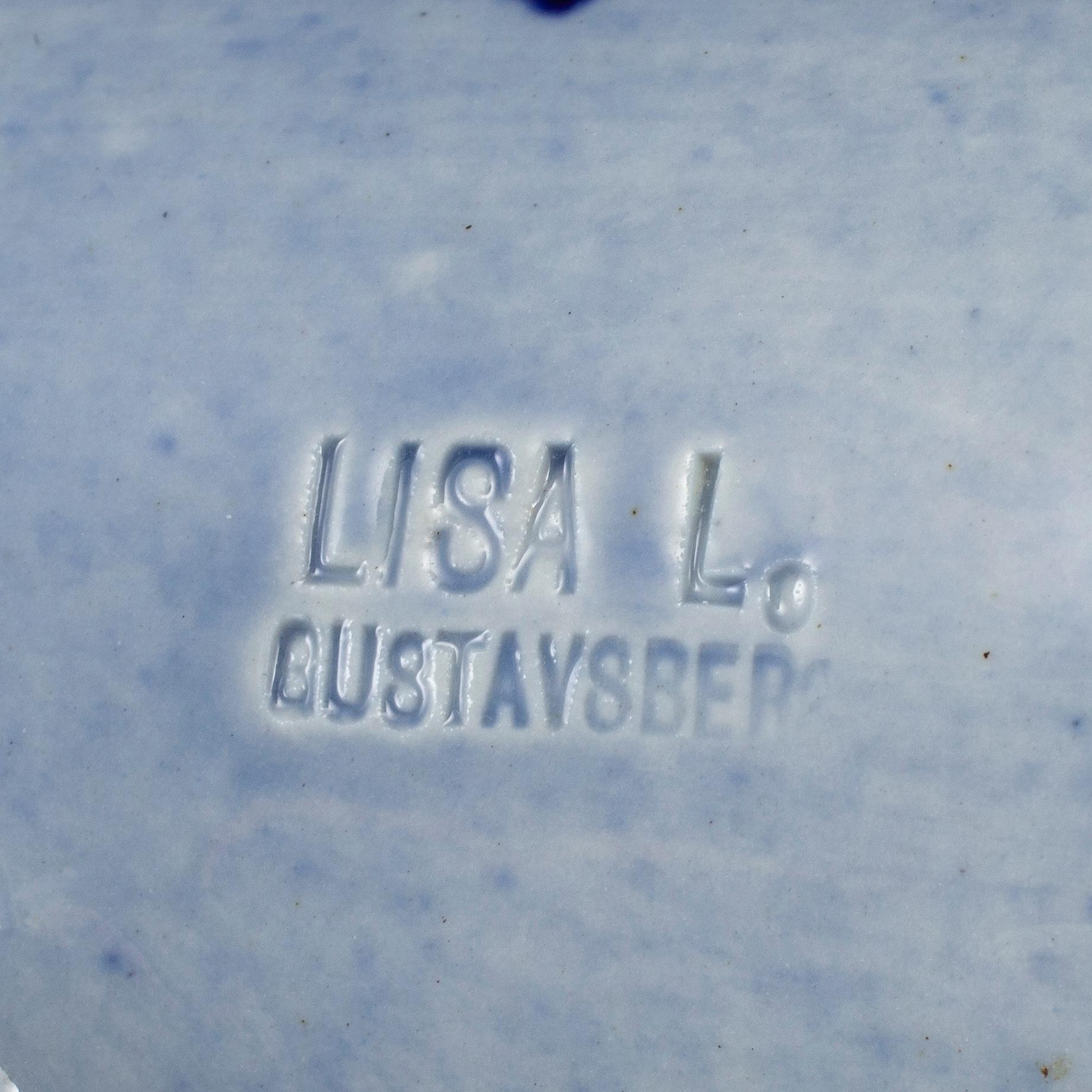 LISA LARSON, ljusstake, "Adventsgris", stengods, ur serien "Matilda", Gustavsberg.