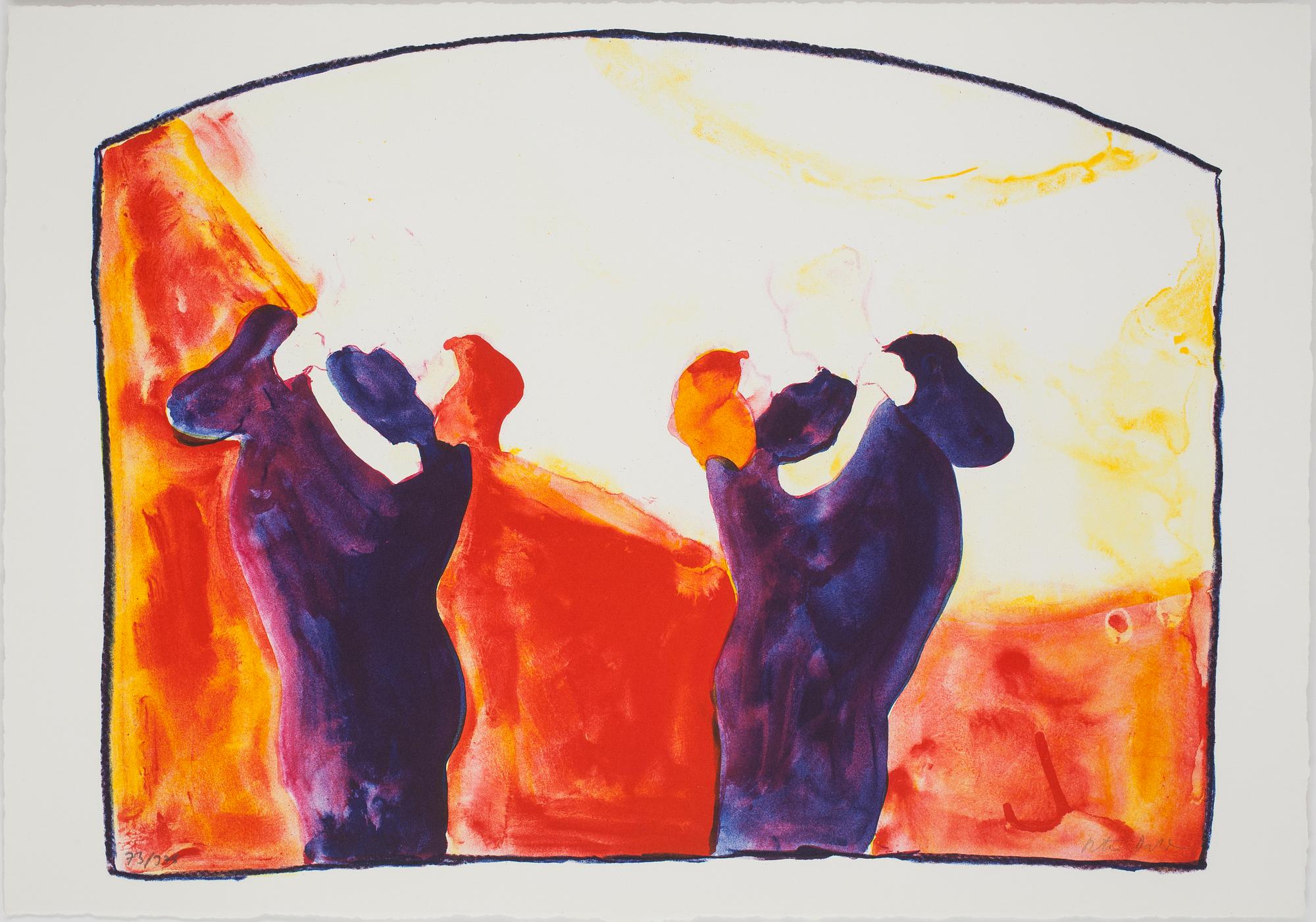 PETER DAHL, Portfölj med 4 färglitografier, "Dansställen", sign o numr 73/375.