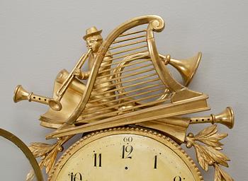 VÄGGPENDYL. Sengustaviansk, Per Henrik Beurling, verksam 1783-1806 i Stockholm.