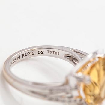 Ring, 18K vitguld med citrin och diamanter. Mauboussin, Paris.