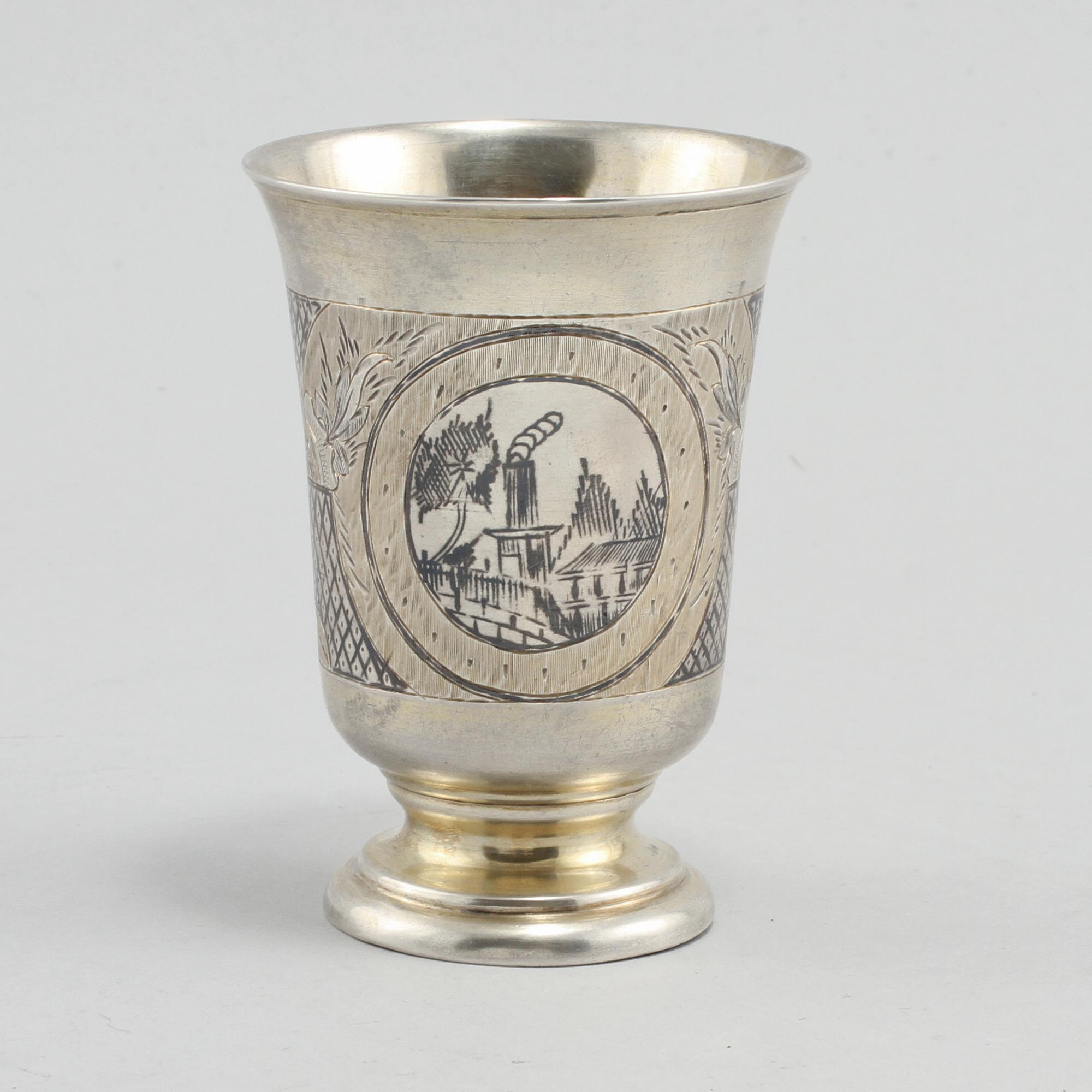 BÄGARE, silver, Moskva, Ryssland, 1875, vikt 90 g.