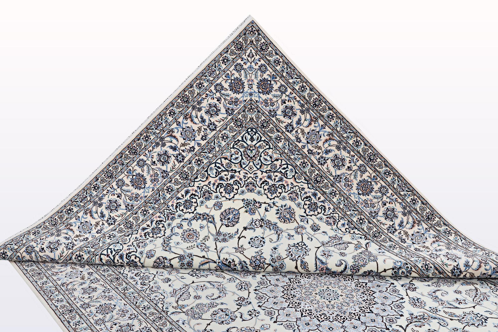 A carpet, Nain, part silk , so called 6 LAA, ca 316 x 207 cm.