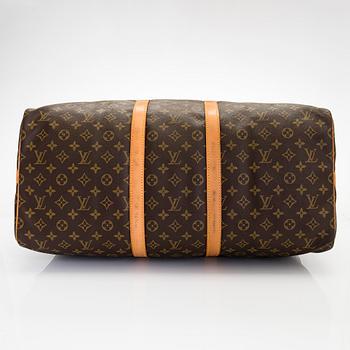 Louis Vuitton, a Monogram Canvas 'Keepall 55 Bandoulière' weekend bag.