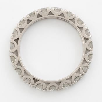 H. Stern ring, full eternity, platinum set with brilliant-cut diamonds, certificate from H. Stern included.