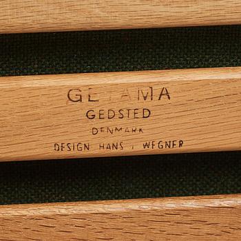 Hans J. Wegner, a "Papa bear" easy chair by AP-stolen and ottoman by Getama, Denmark 1950-60's.