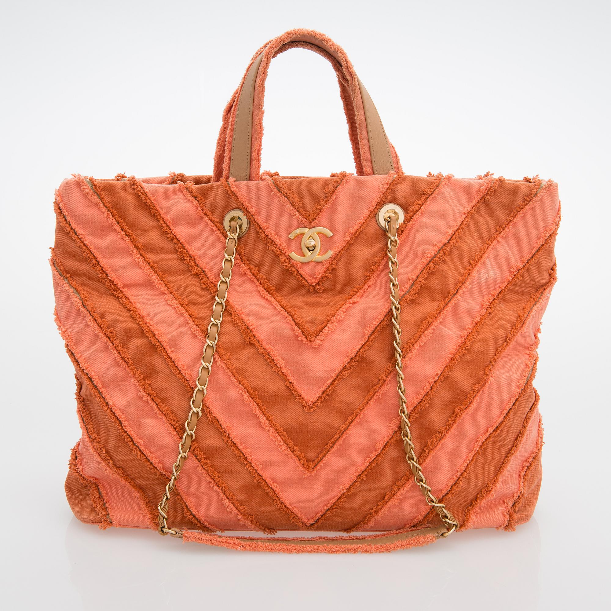 Chanel canvas shopper store