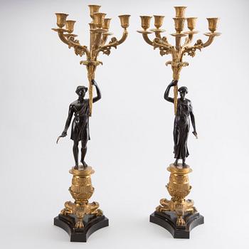 A pair of French late Empire candelabras mid 1800's.