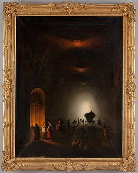 Friedrich Nerly dä Hans art, Tunnel i Possillipo, Neapel.