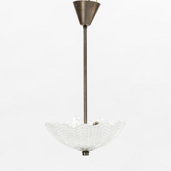 Ceiling lamp, likely from Orrefors, 1940s/50s.