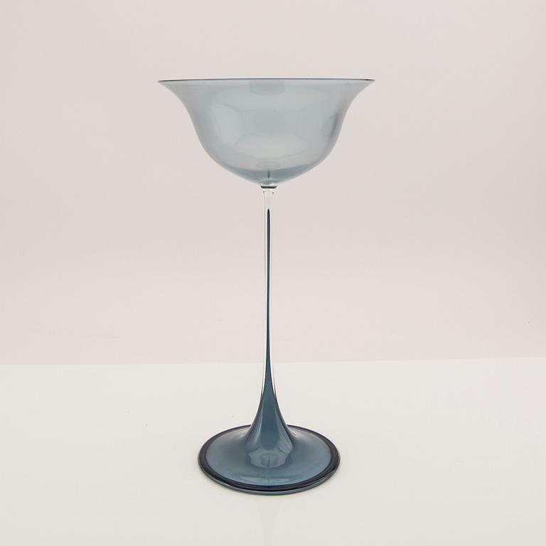 Nils Landberg, a 1957 signed tulip glass, Orrefors.