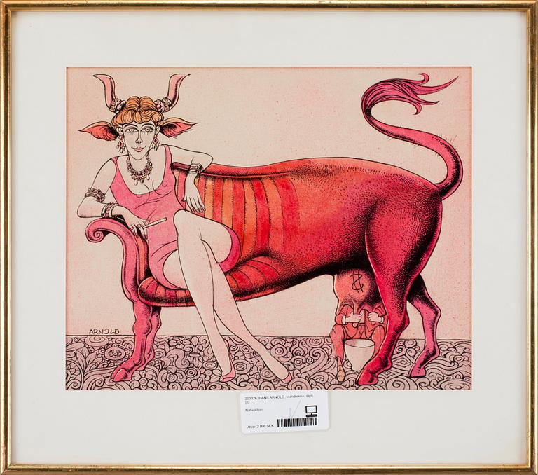 HANS ARNOLD, blandteknik, sign.