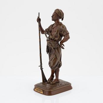 Jean Didier Debut, after, a patineted bronze sculpture, signed.