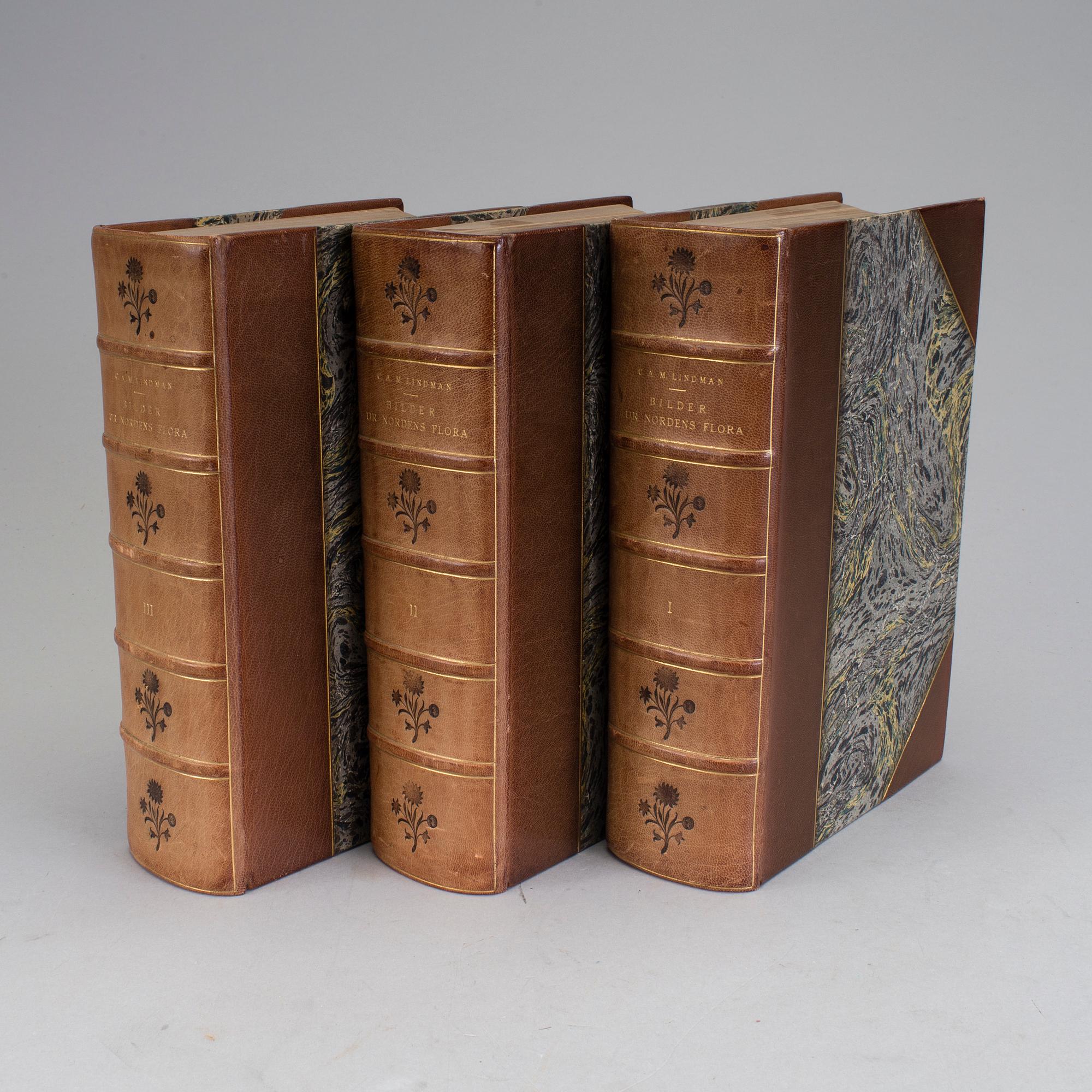 BÖCKER: Bilder ur Nordens Flora, C A M Lindman, Wahlström & Widstrand 1922-26, 3 volymer.