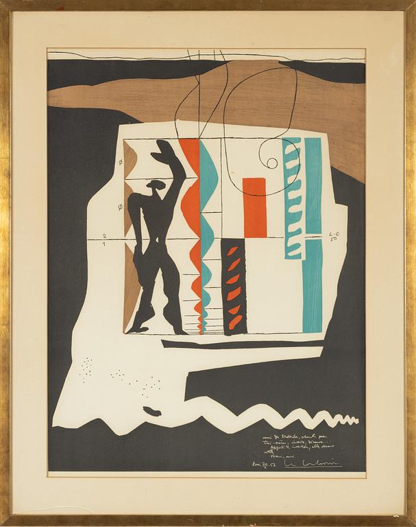 Le Corbusier, lithograph in colours, 1956, signed in print.