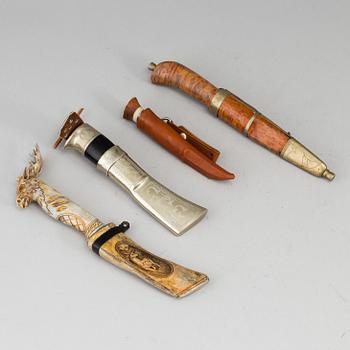 Four Sami knives.