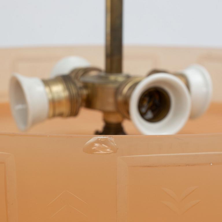 Harald Notini, taklampa, modell "6650", Arvid Böhlmarks Lampfabrik, 1930-tal.