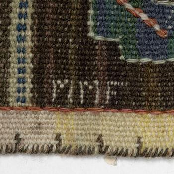 Märta Måås-Fjetterström, a textile,”Taklök”, tapestry weave, ca 39 x 40 cm, signed AB MMF.