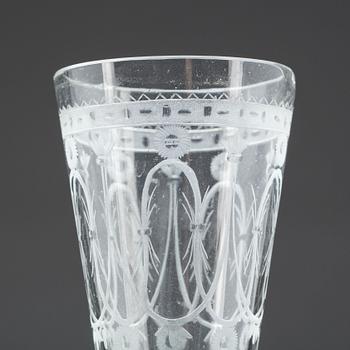 CHAMPAGNEGLAS, 4 st, 1800-tal.
