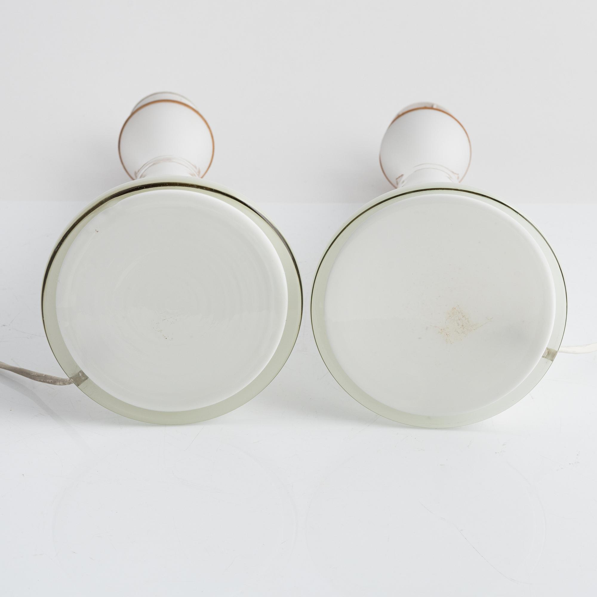 Table lamps, a pair, Bernt Nordstedt, Bergboms, third quarter of the 20th century.