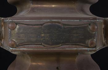TAKLAMPA, mässing, trol Östereuropa, jugend, 1900-talets första del, h 95.