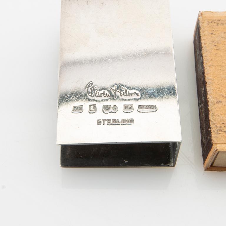 Wiwen Nilsson, Case of sterling silver for a matchbox, Lund 1963.