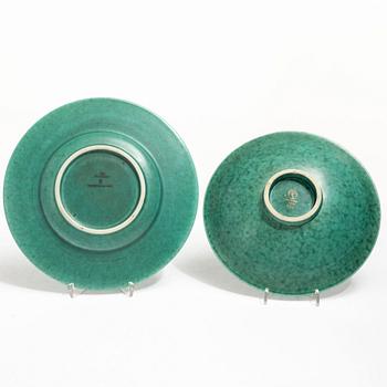 Wilhelm Kåge, Collection, 7 pieces, “Argenta”, Gustavsberg.