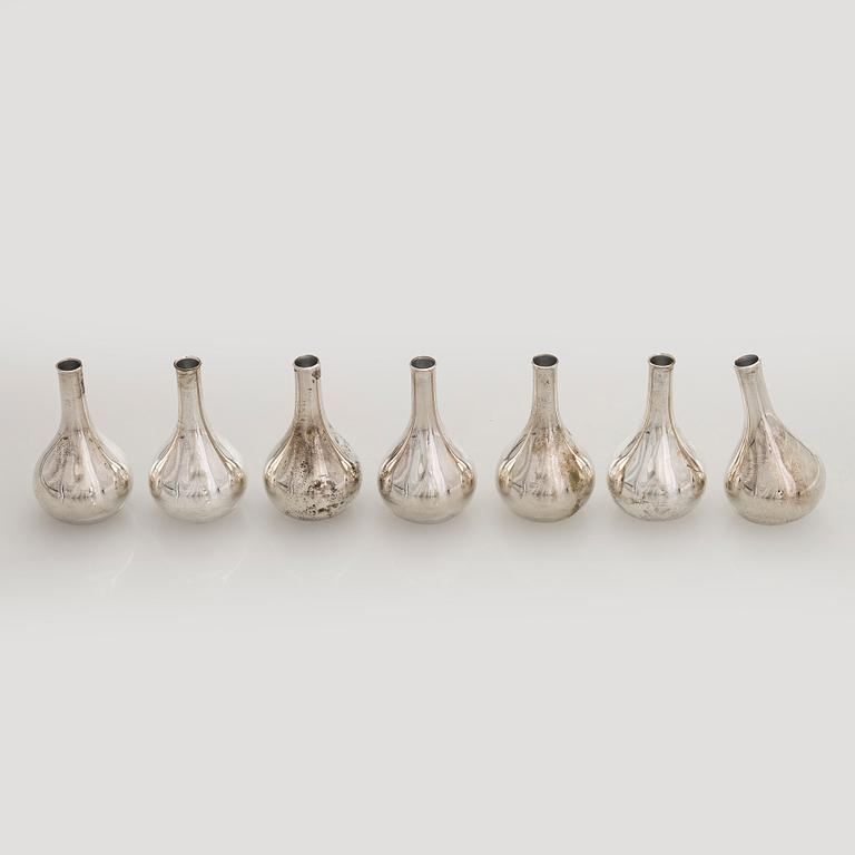 Ljusstakar, 7 st,  J H Quistgaard, Dansk Designs, 1960-tal.