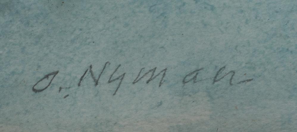OLLE NYMAN, akvarell, signerad.