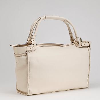 ESCADA, off-white leather handbag.