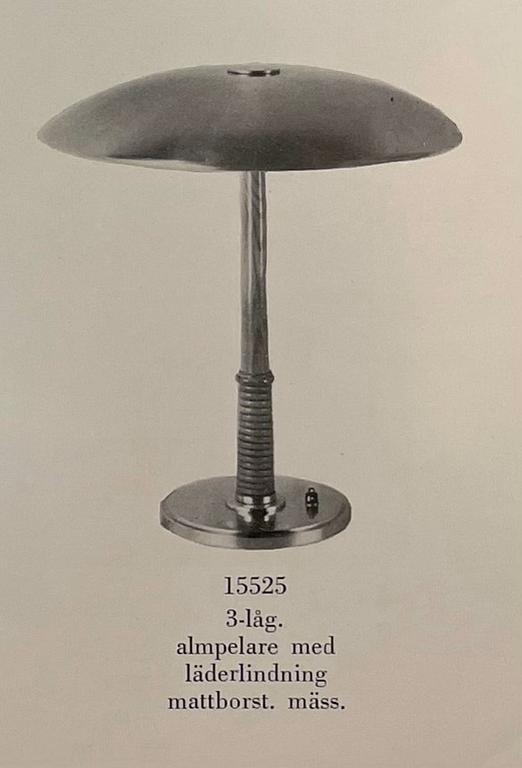 Harald Notini, a table lamp model "15525", Arvid Böhlmarks Lampfabrik, Stockholm, 1950s.