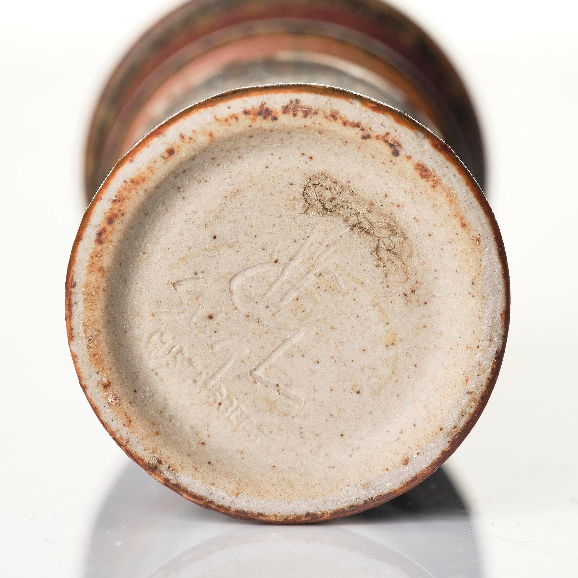 Stig Lindberg, two stoneware vases, Gustavsberg Studio 1965.