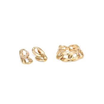 598. YVES SAINT LAURENT, bracelet with a pair of earclips.