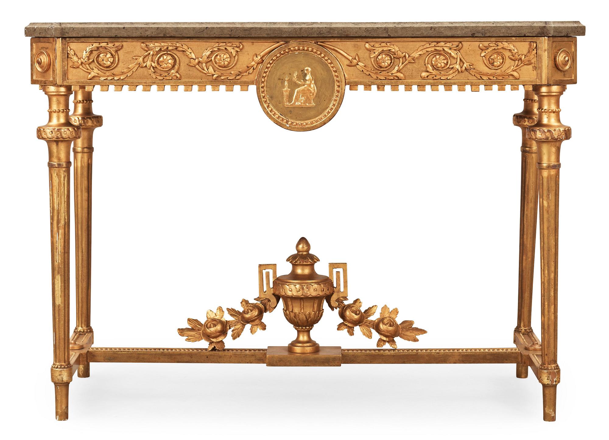KONSOLBORD. Gustavianskt, 1700-talets slut.