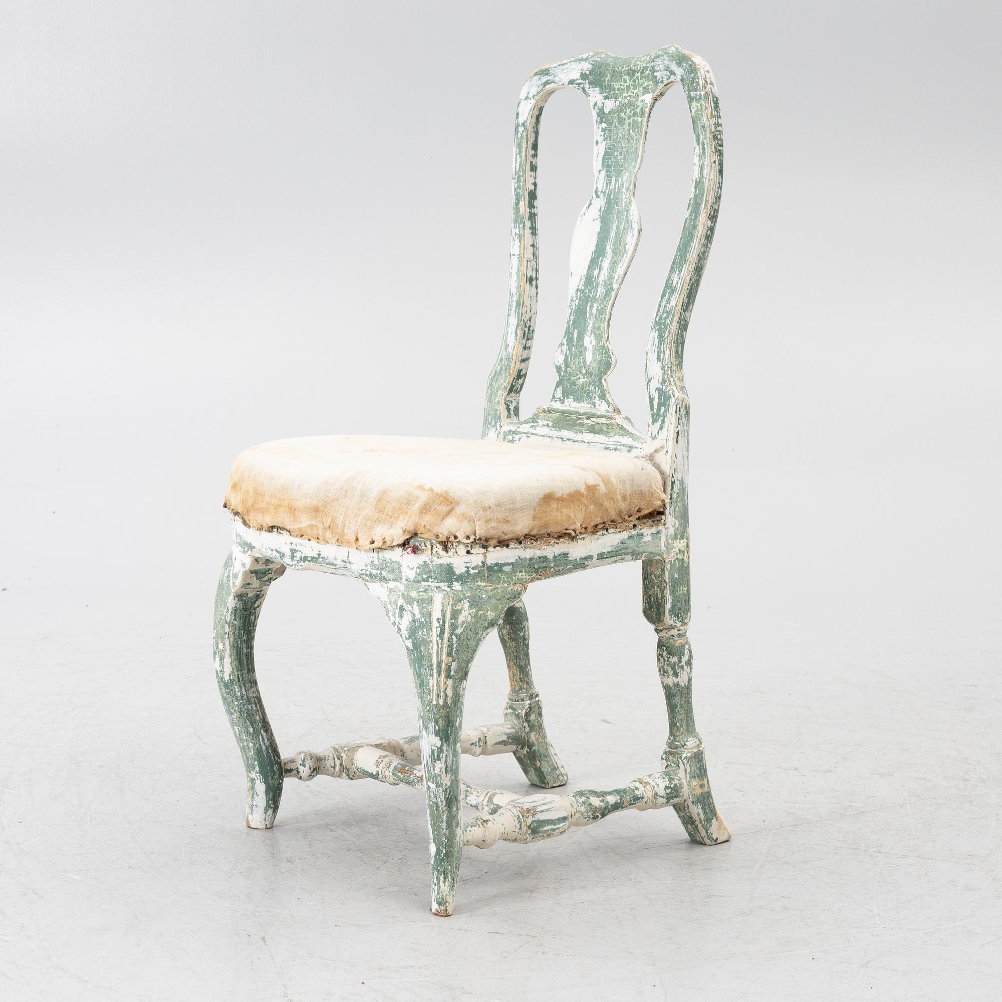 A rococo chair, 18th century.