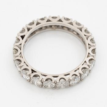 H. Stern ring, full eternity, platinum set with brilliant-cut diamonds, certificate from H. Stern included.