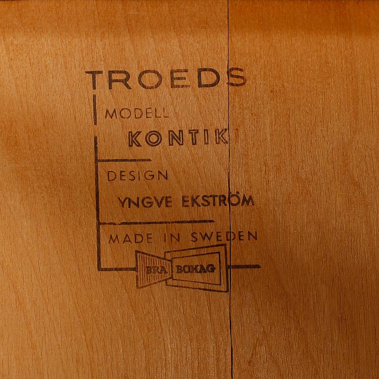 STOLAR, 4 st, "Kontiki", Yngve Ekström, Troeds, Bra Bohag, 1900-talets tredje kvartal.