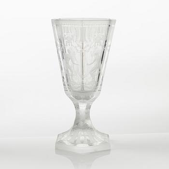 Simon Gate, pokal, glas, "Sex Gracer", modell 154, Orrefors.