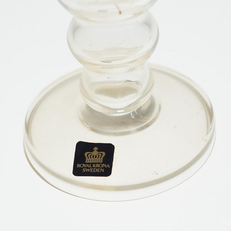 A SET OF 19 SIMILAR WHITE WINE GLASSES, Gullaskruf and Royal Krona, second half of the 20th century.
