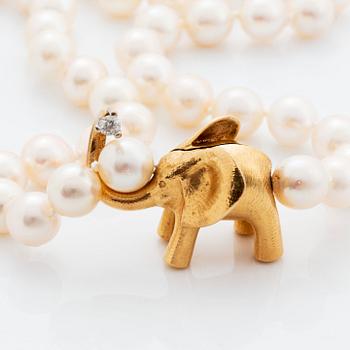 Ole Lynggard lås 18K guld med en rund briljantslipad diamant.