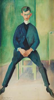 Einar Nerman, akvarell, signerad.