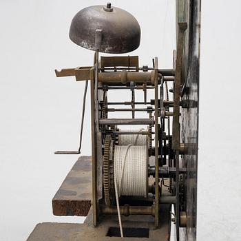 A long-case clock, England, 19th century.