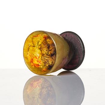 Daum Frères, an Art Nouveau miniature cameo glass vase, Nancy, France.