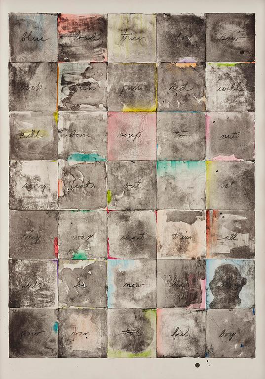 Jim Dine, "Wall chart II" .