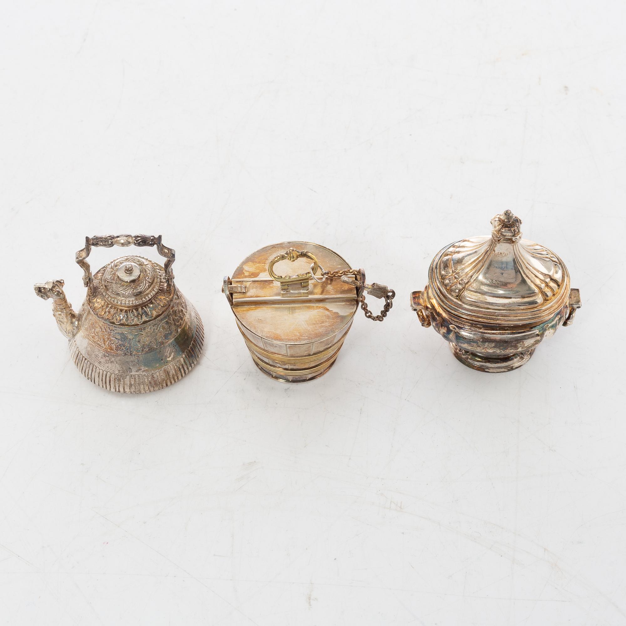 "The Swedish silver treasure", 10 miniatures, silver, GAB, Eskilstuna 1980-1983.