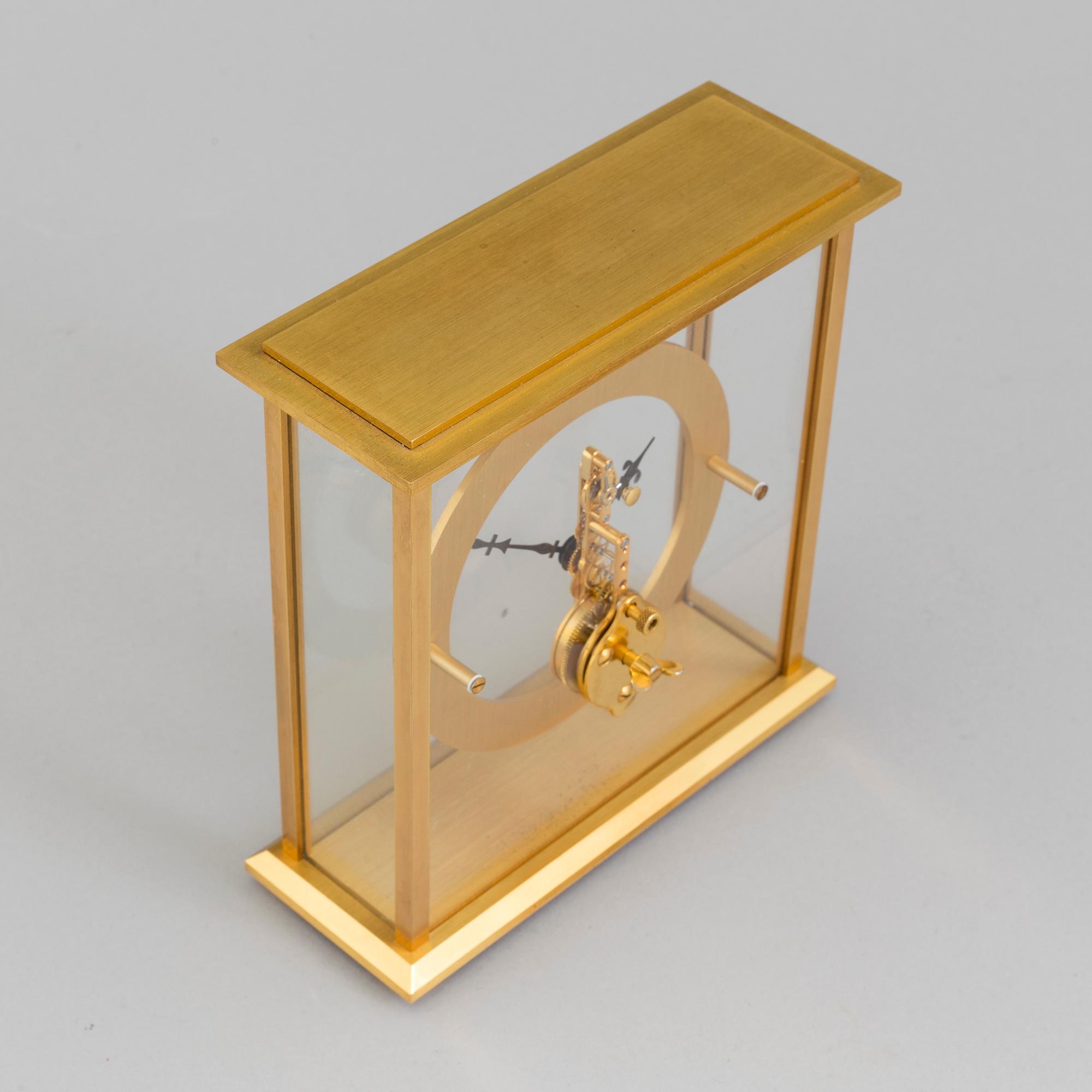 A second half of the 20th century mantle clock, by Jaeger Le Coultre, Schweiz.