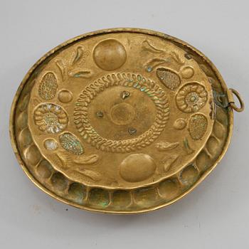 LJUSSTAKE, mässing, barock, 1700-tal.