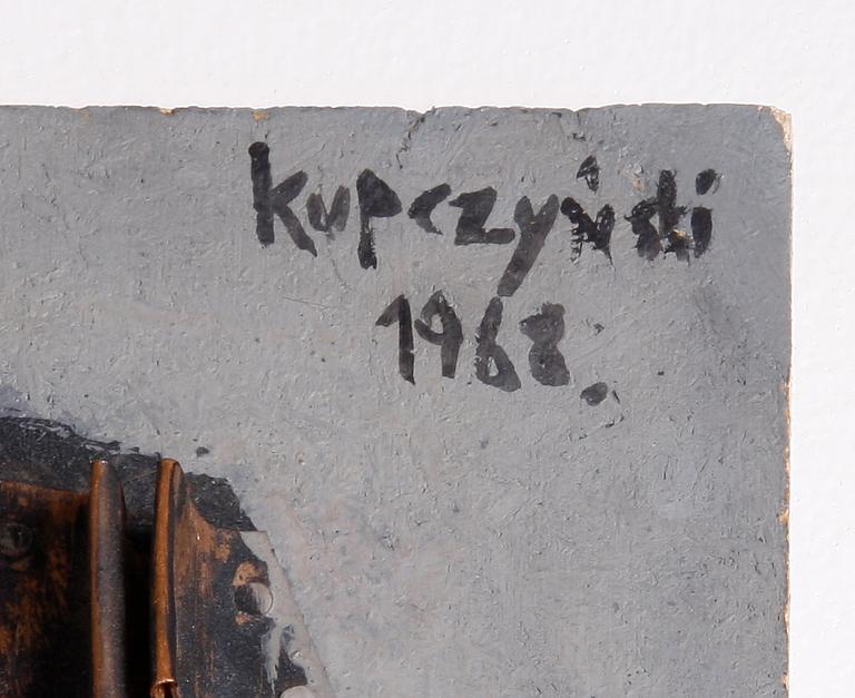 KUPCZYNSKI, ZBIEGNIEW STANLEY, plåtkomposition, sign. o dat. 1968.