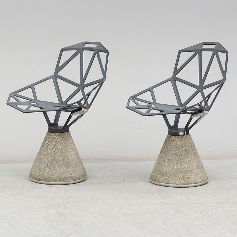 A pair of 21st century 'Chair One B' garden chairs by Konstantin Grcic, Magis, Italy,