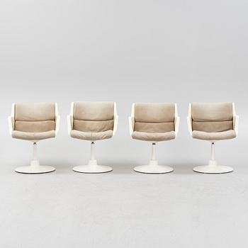 Yrjö Kukkapuro, four swivel chairs, HAIMI, Finland, 1970's.